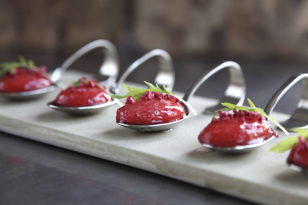 Strawberry soup spoons